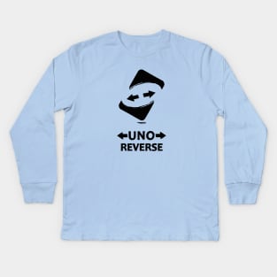 uno reverse , uno out , card games Kids Long Sleeve T-Shirt